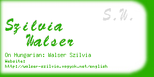 szilvia walser business card